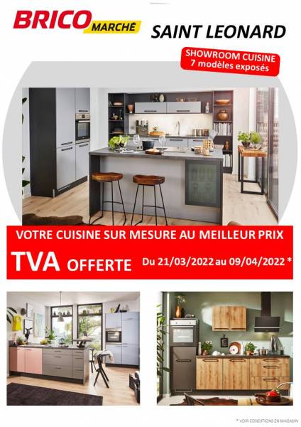 PROMOTION sur CUISINE avec TVA OFFERTE dans votre BRICOMARCHE Saint Léonard à proximité d'ETRETAT et de FECAMP