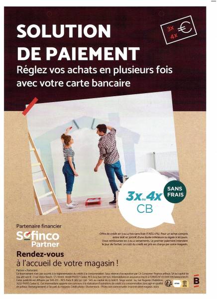 Equipez-vous des derniers modes de chauffage avec paiements différés en 3 ou 4 fois sans frais chez Bricomarché Saint Léonard