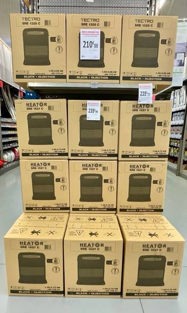 Acheter un pôele à pétrole à mèche ou électronique chez Bricomarché Saint Léonard à proximité de Fécamp