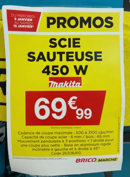 Où trouver de l'outillage portatif MAKITA en promotion à proximité de Fécamp ?