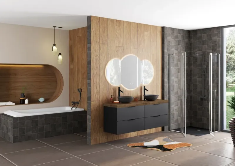 Agencement salle de bains Fécamp : devis gratuit pour l'achat de meubles, douche italienne et baignoire avec pose de nos artisans plombiers partenaires